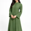 Elegant Olive Green Flared Kurta