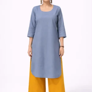 Blue Straight Kurta